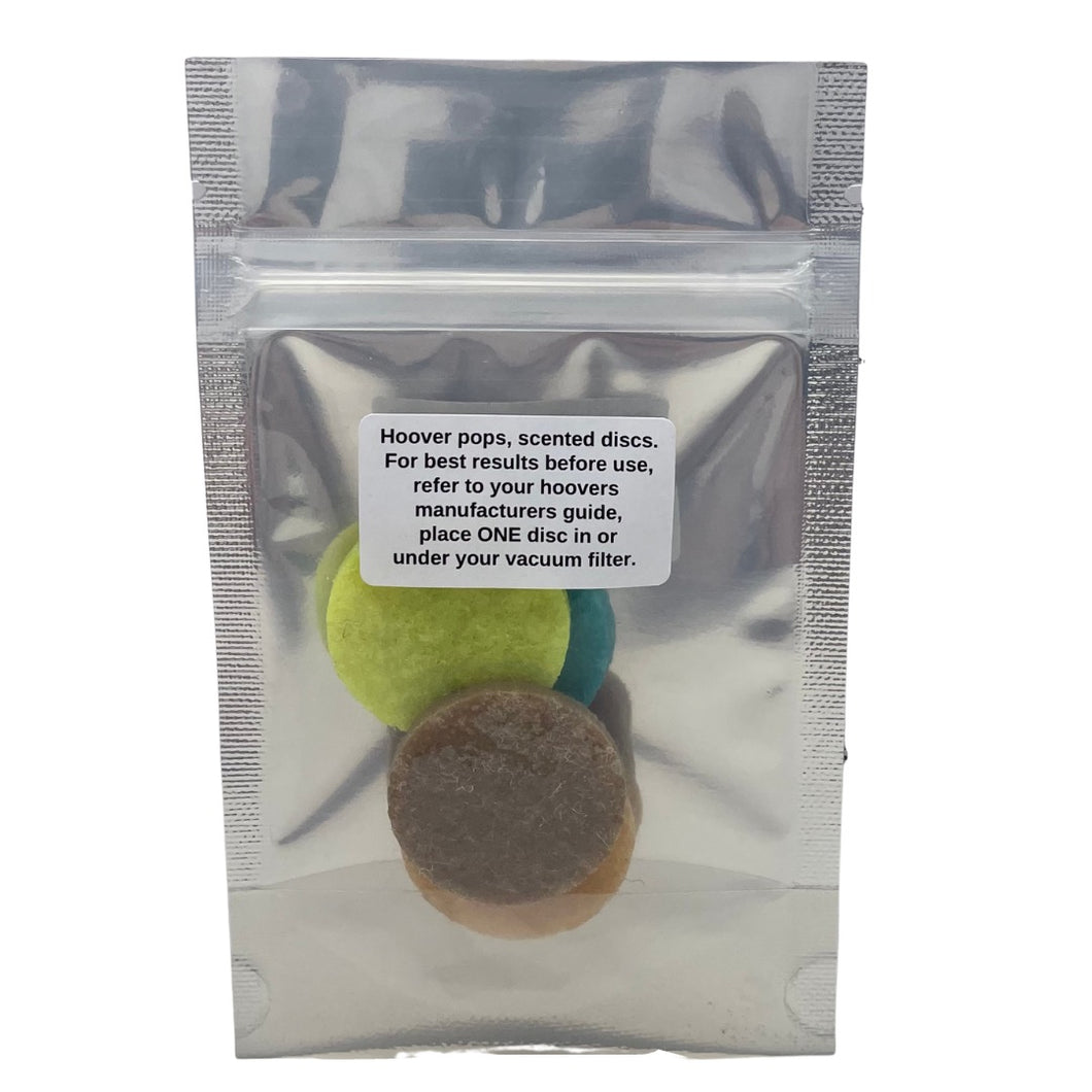 Scented Hoover pops - fragrance discs - scentaholic.uk